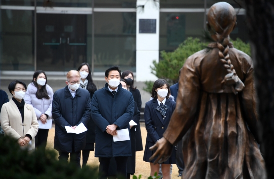 유관순 열사 모교인 이화여고에서 열린 3 1절 기념식에 참석한 오세훈 서울시장-2